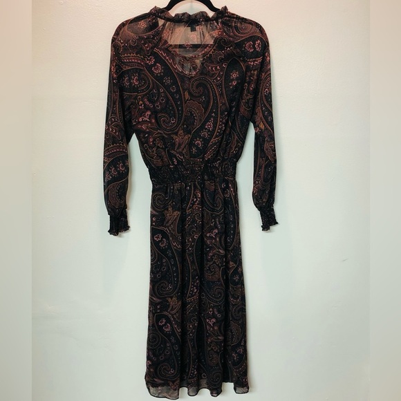 Allison Joy Lined Sheer Moody Paisley Dress Whimsigoth szXS/M - Picture 6 of 6